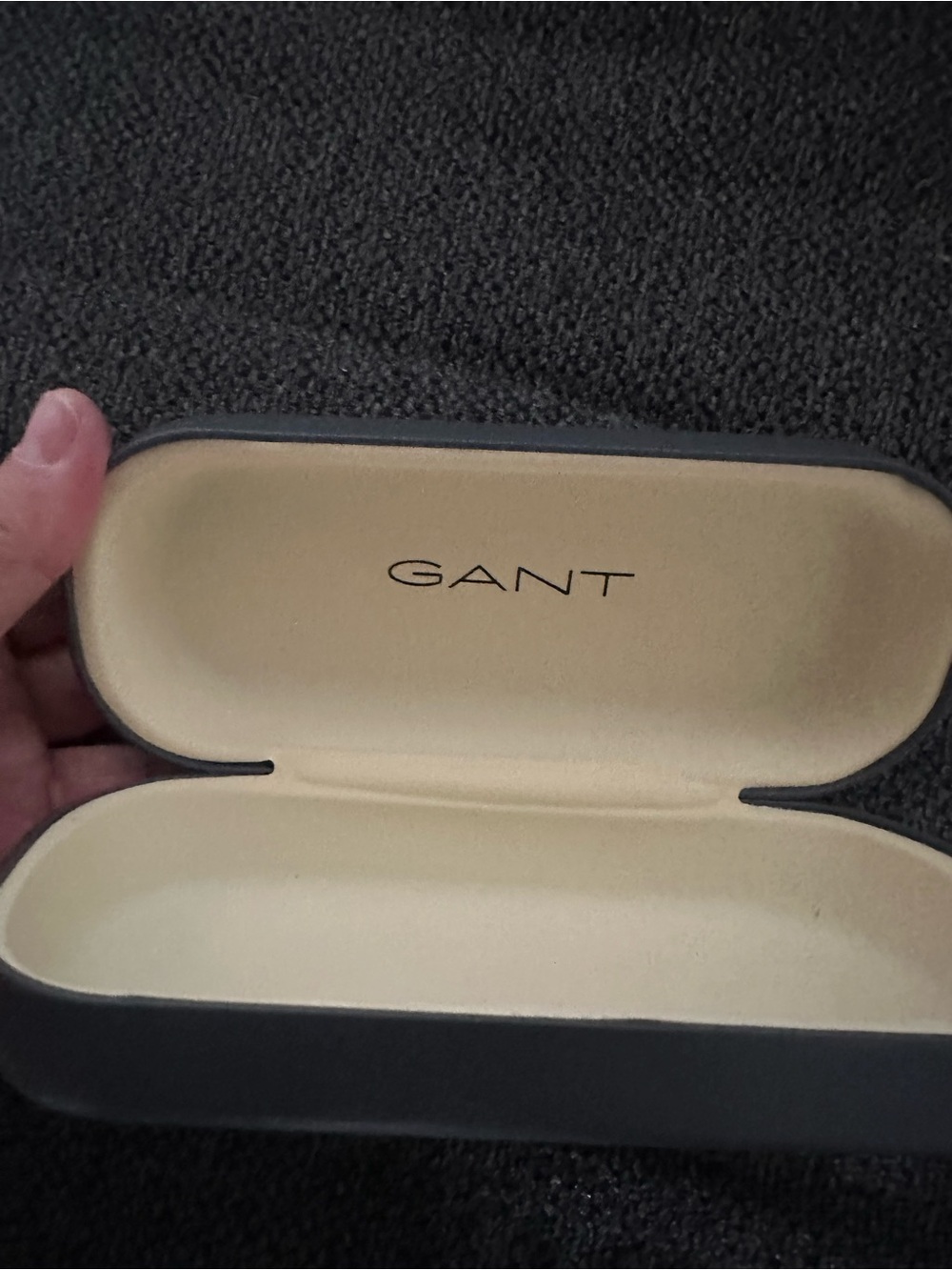 Gant Eyewear Case in Gray Exterior and Cream Interior